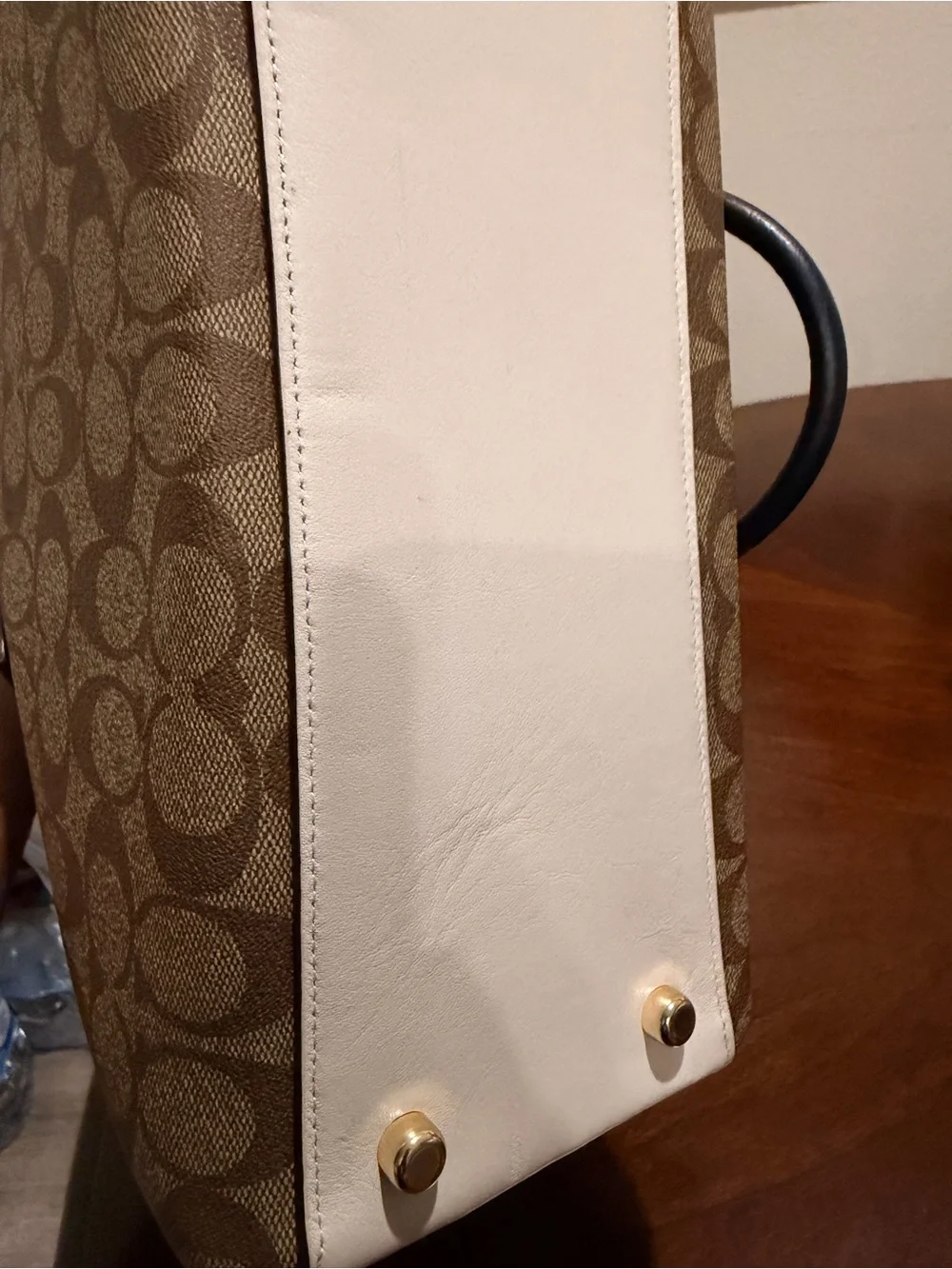 Coach Darcie Carryall in Color block Saddle / Black / Chalk NWOT